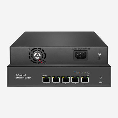 74.4Mpps Rack Mountable 5 RJ45 10G Unmanaged Switch With Internal Power Supply