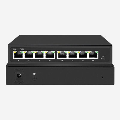 Gigabit 8 RJ45 Smart PoE Switch With LED Indicators Store And IGMP Snooping