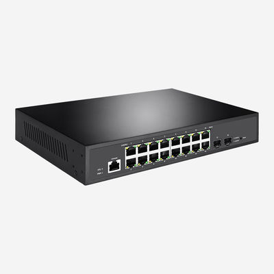 36Gbps Layer 2+ Managed Gigabit Switch 16 Ethernet RJ45 Ports 2SFP Switch